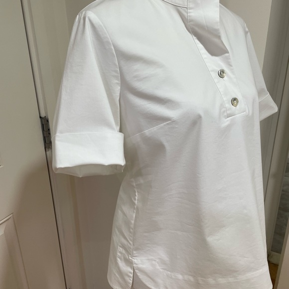 Hinson Wu Aileen Stand Collar Short Sleeve Top - Picture 4 of 14